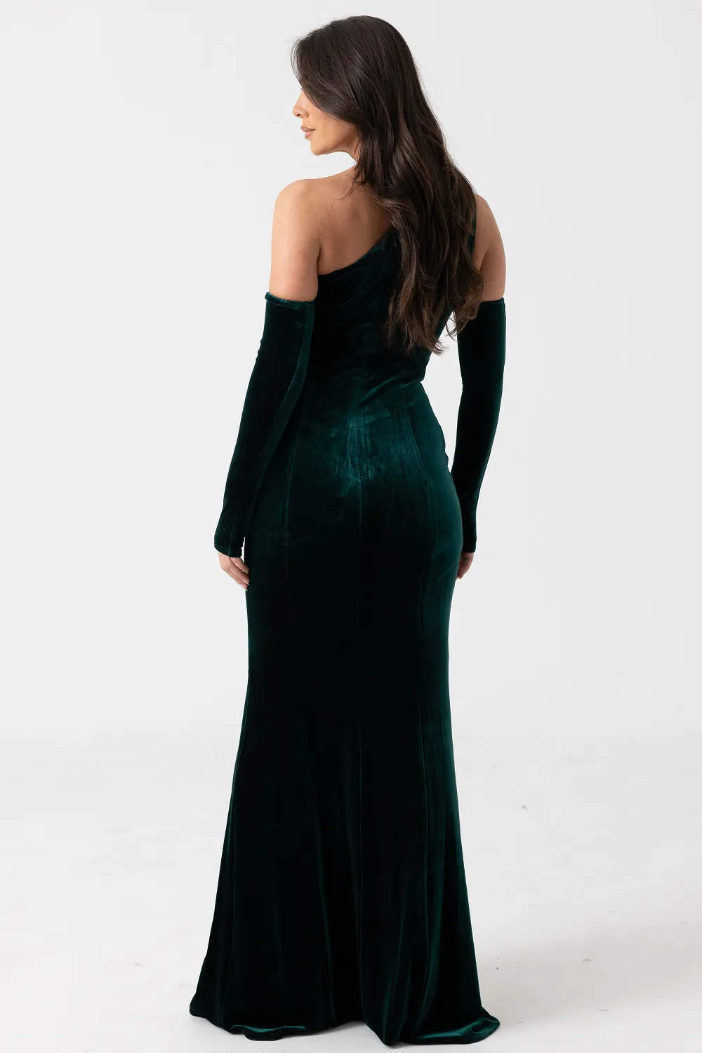 Alegra One Shoulder Maxi Green