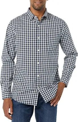 Amazon Essentials Men's Long-Sleeve Slim-Fit Stretch Poplin Shirt