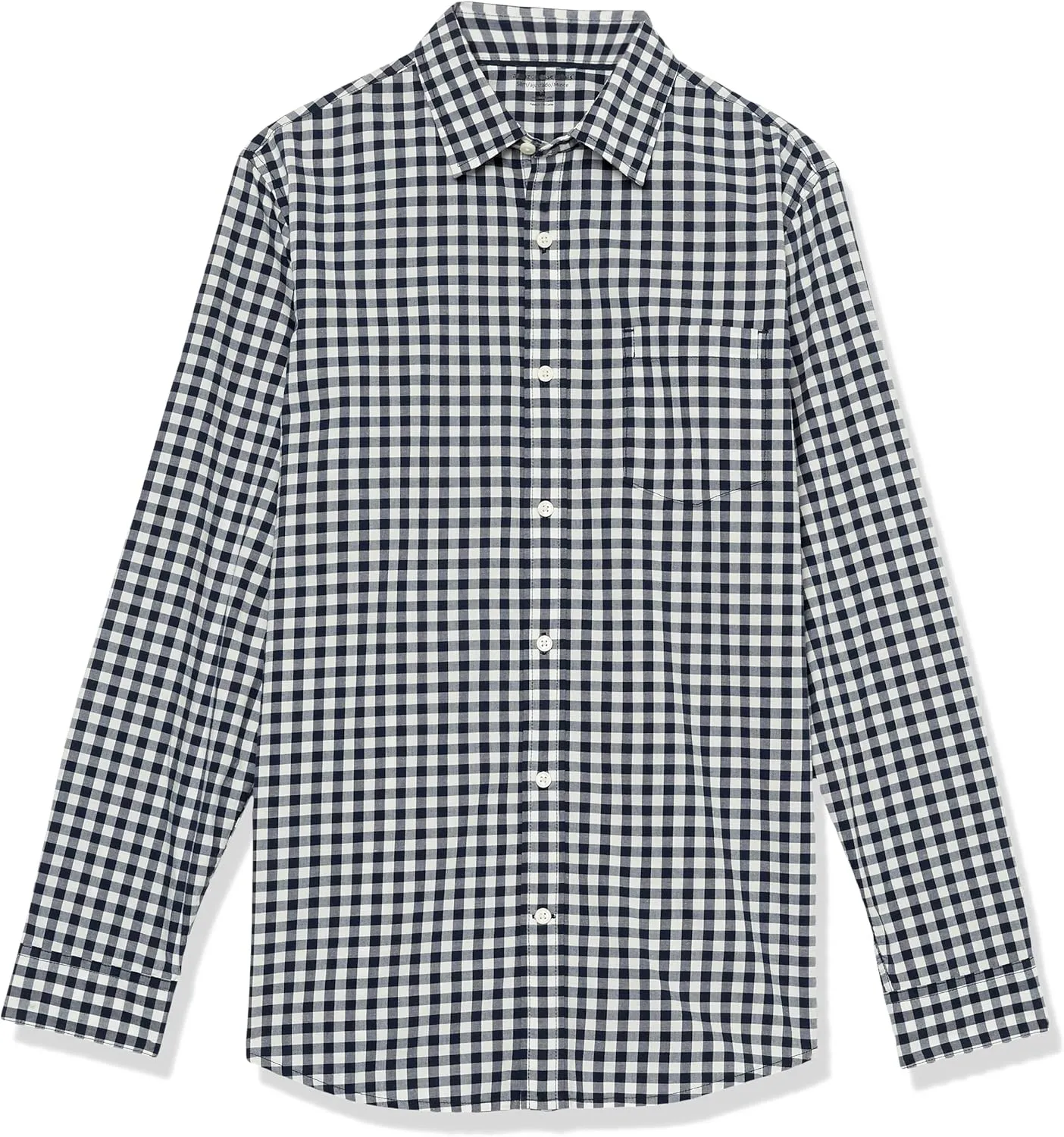 Amazon Essentials Men's Long-Sleeve Slim-Fit Stretch Poplin Shirt