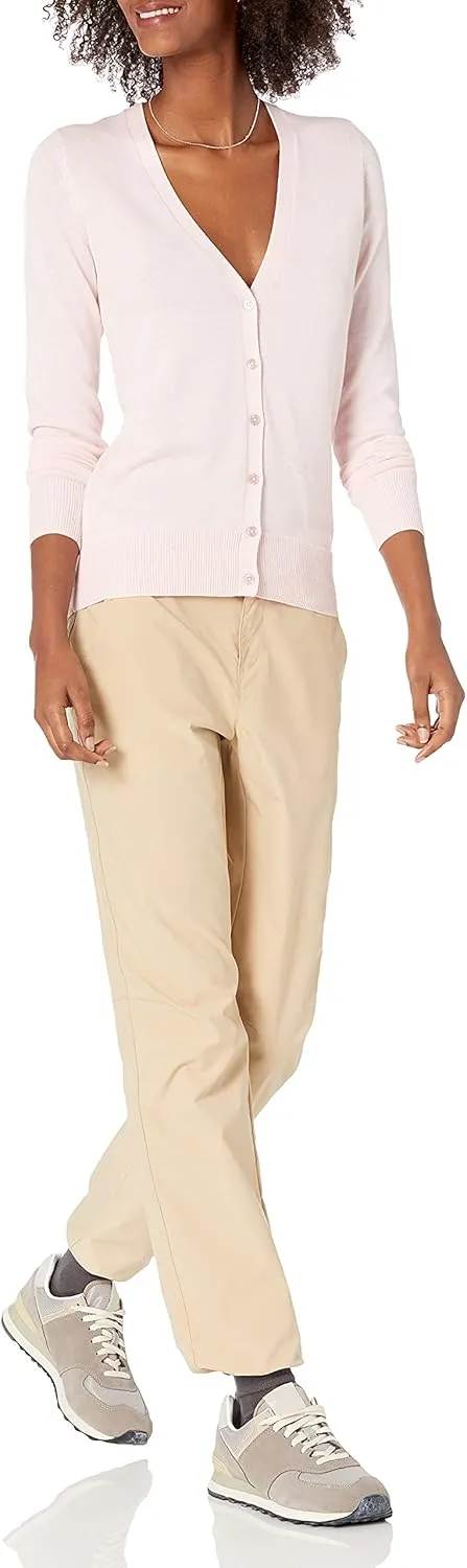 Amazon Essentials Women's Lightweight V-Neck Cardigan Sweater (Available in Plus Size)