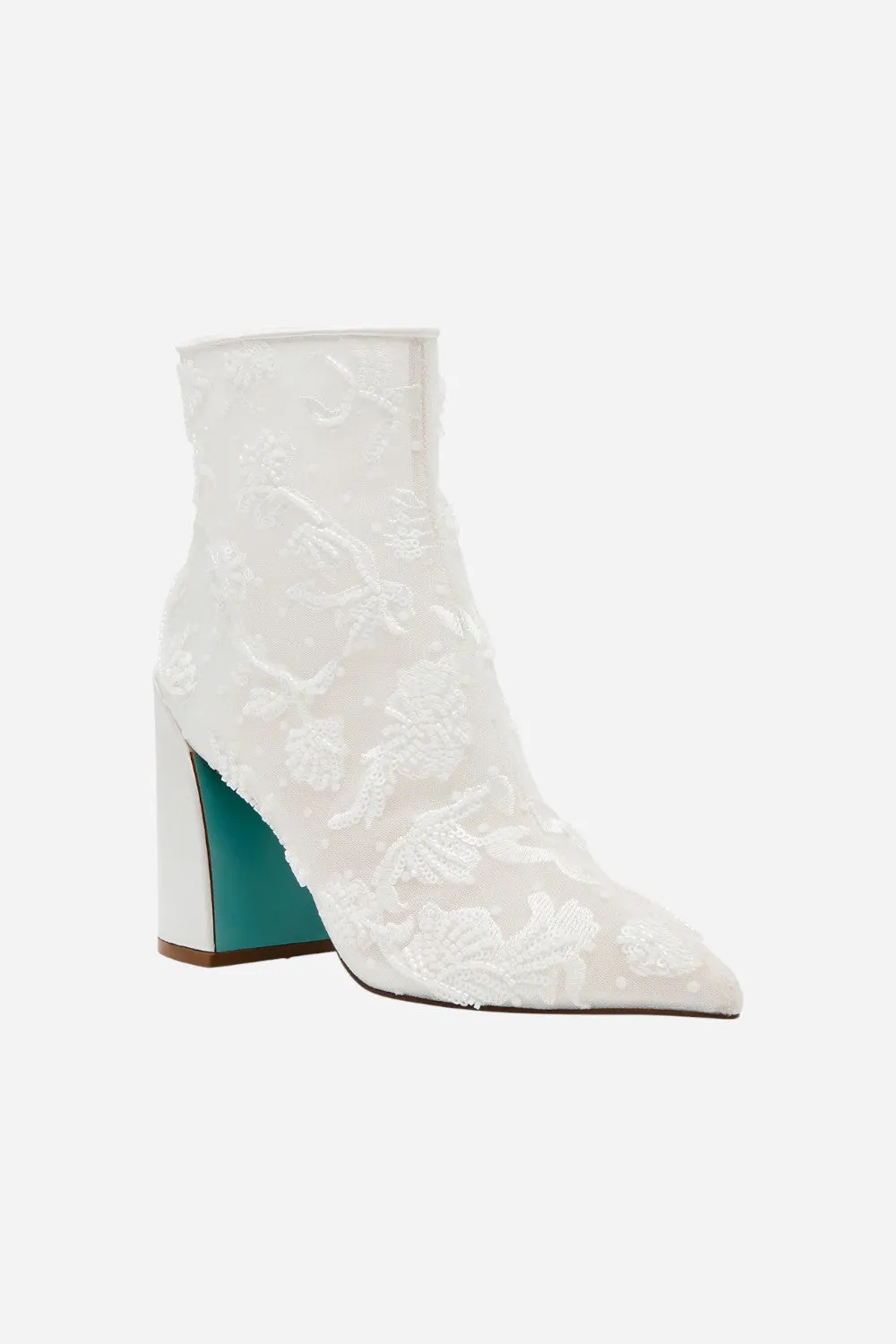 Betsy Johnson Merri Ivory Mesh Bootie