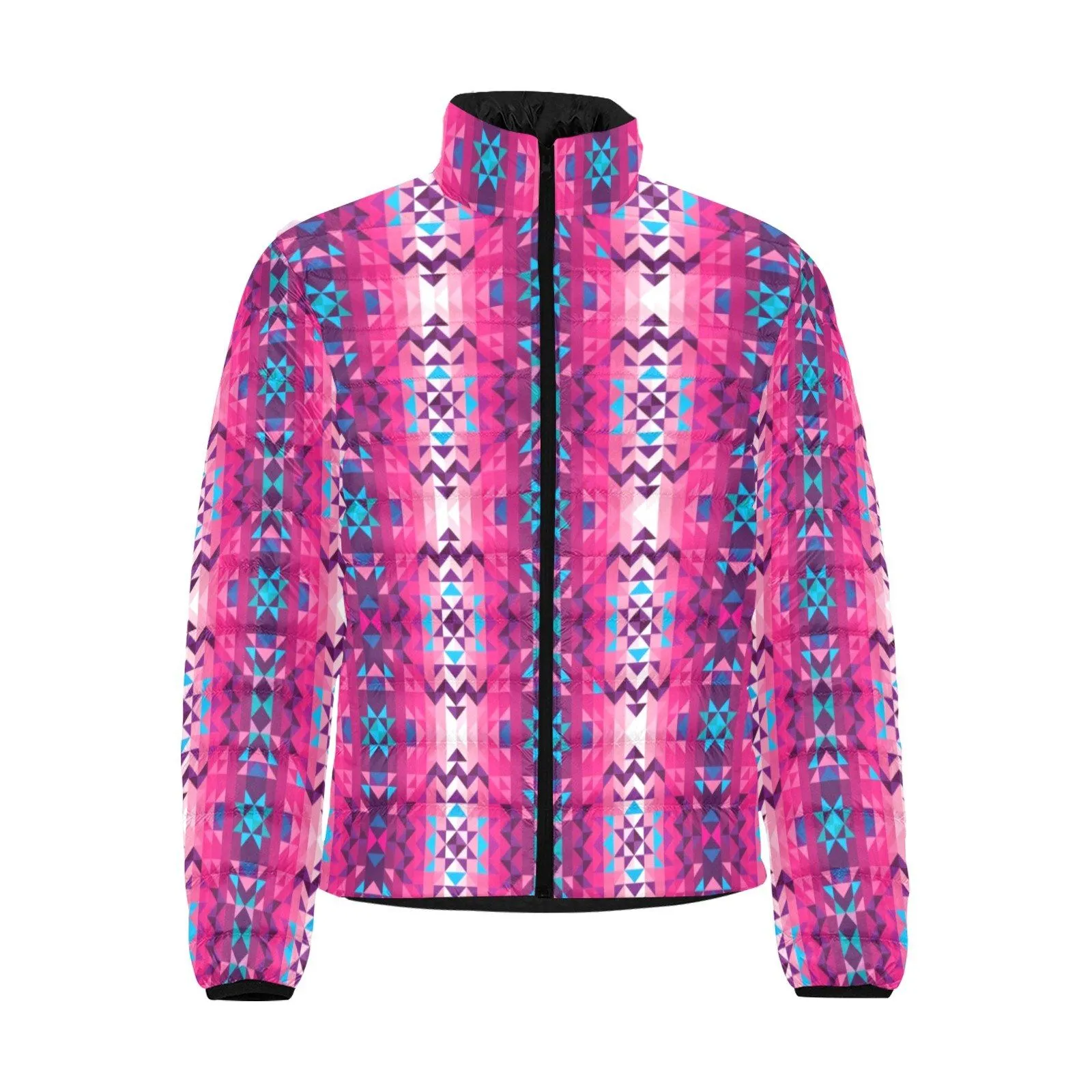 Bright Wave Men's Stand Collar Padded Jacket