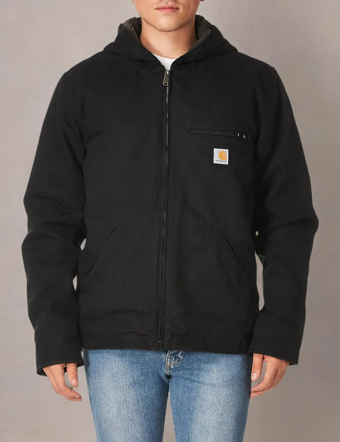 Carhartt Men's 104392 Washed Duck Jacket - Sherpa Lined