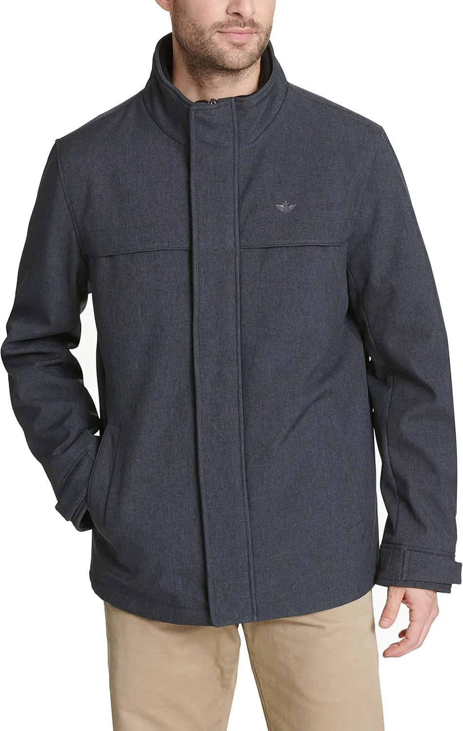 Dockers Men's Dwight Soft Shell Bib Jacket