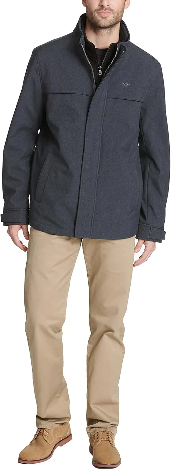 Dockers Men's Dwight Soft Shell Bib Jacket