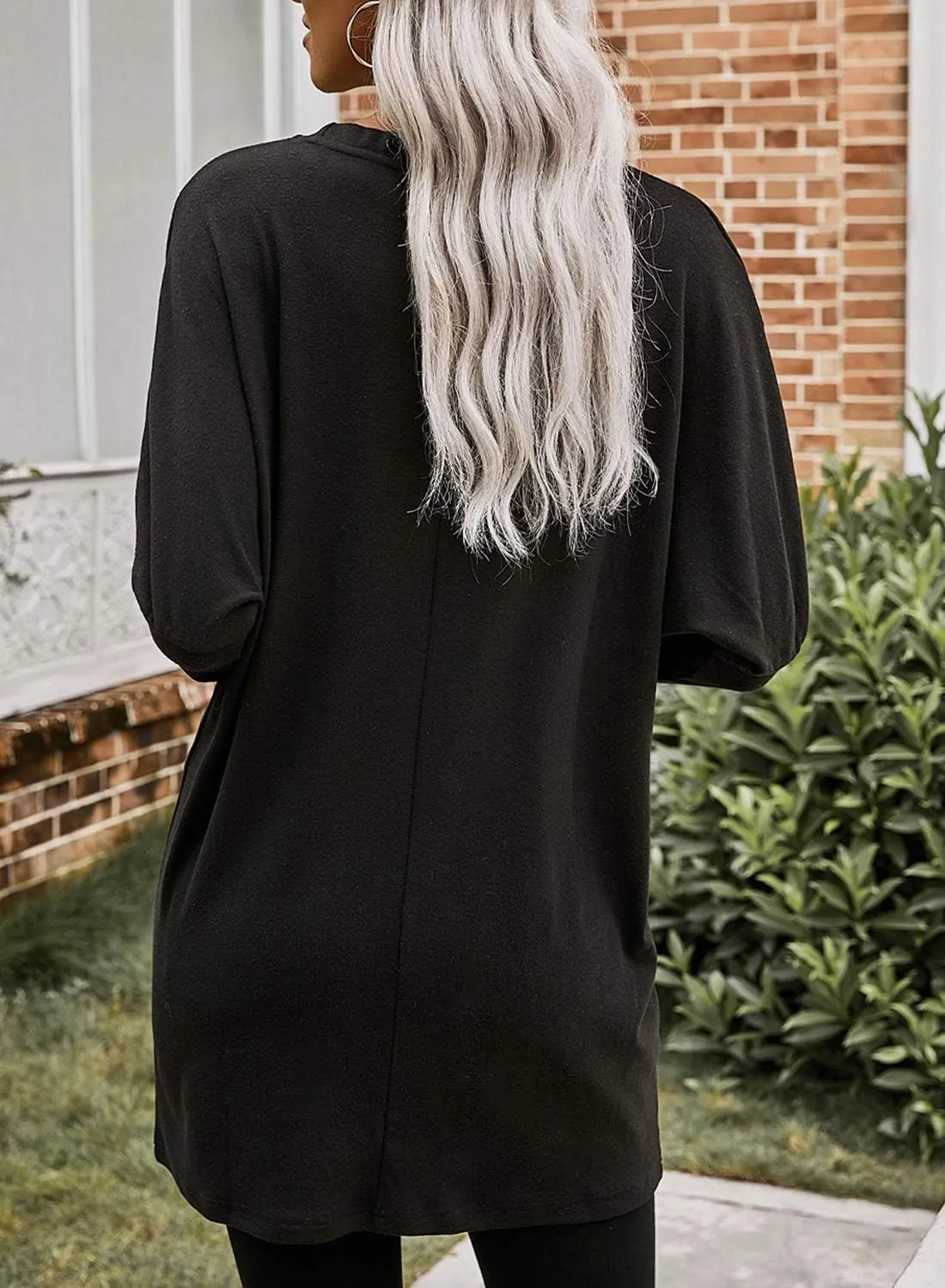 Dokotoo Womens Spring Fall Outfits Casual Long Sleeve Shirts Fashion Tunic Tops for Women Loose Fit Dressy