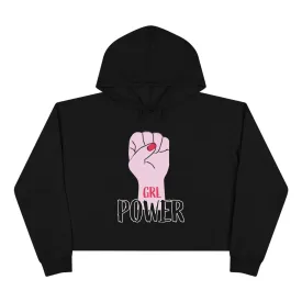 Girl Power Fist Crop Hoodie
