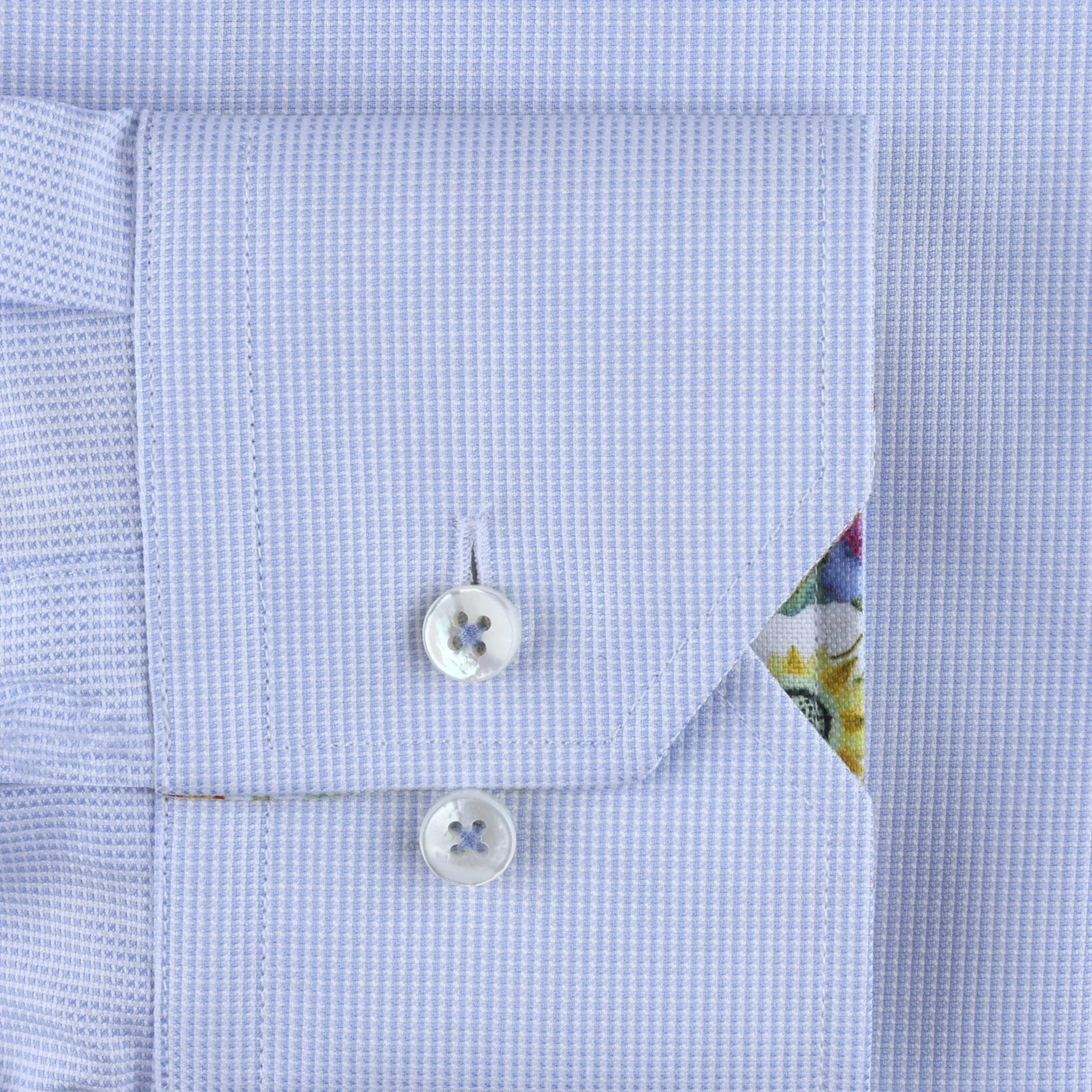 Light Blue Contrast Oxford Shirt Fitted Body - Stenströms