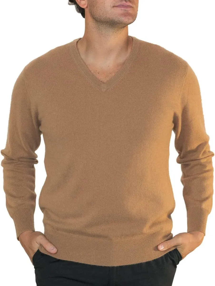 Lona Scott Men's Cashmere V Neck Sweater