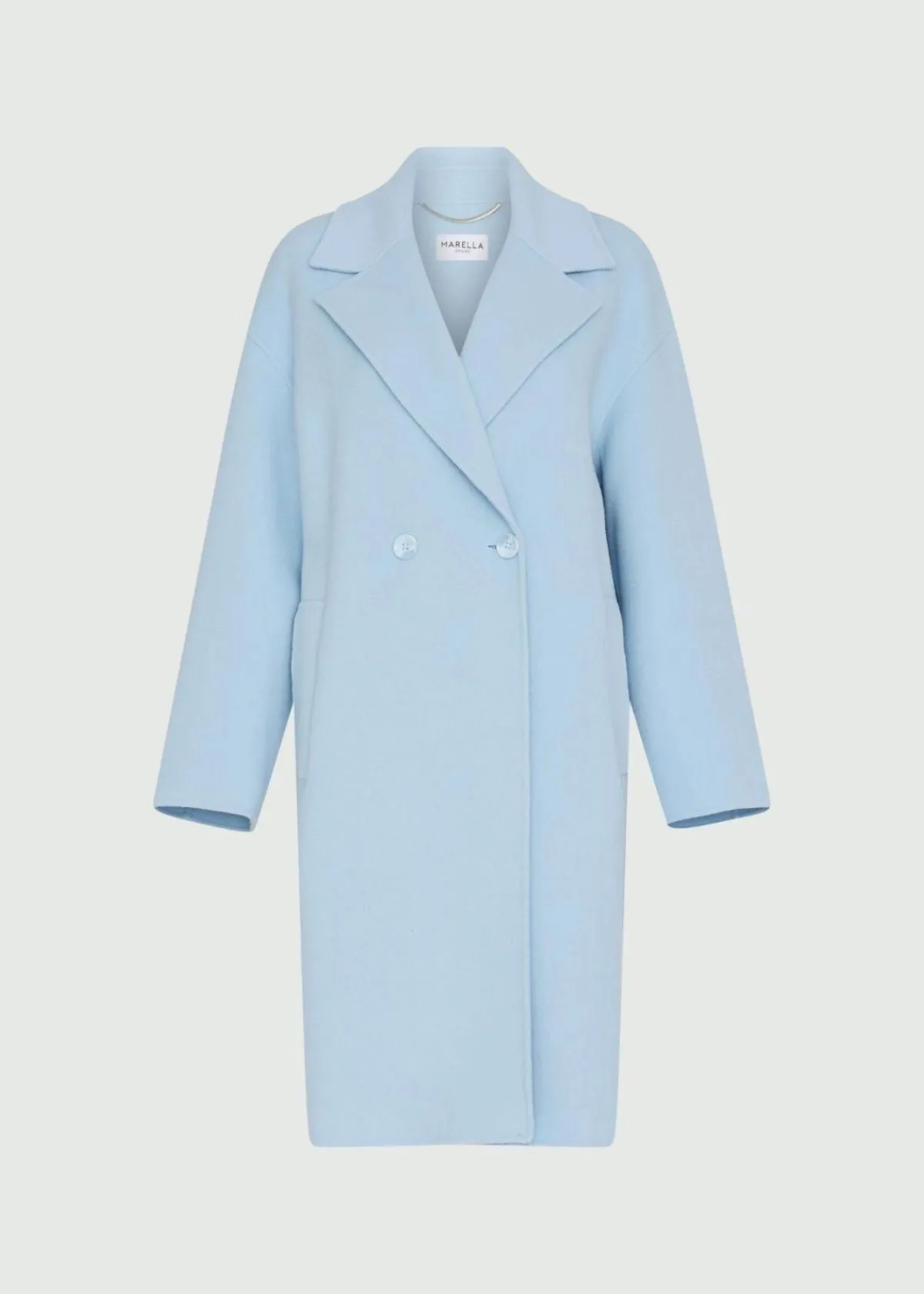 MARELLA Nandina Double Breasted Coat - Sky Blue