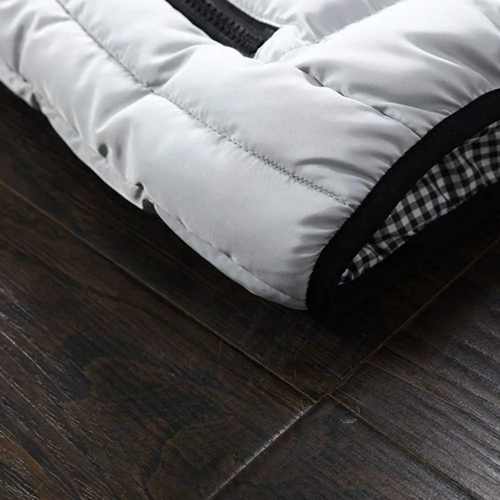 Mens Winter Coats Men Autumn Coat Padded Cotton Vest Warm Hooded Thick Vest Tops Jacket Jackets