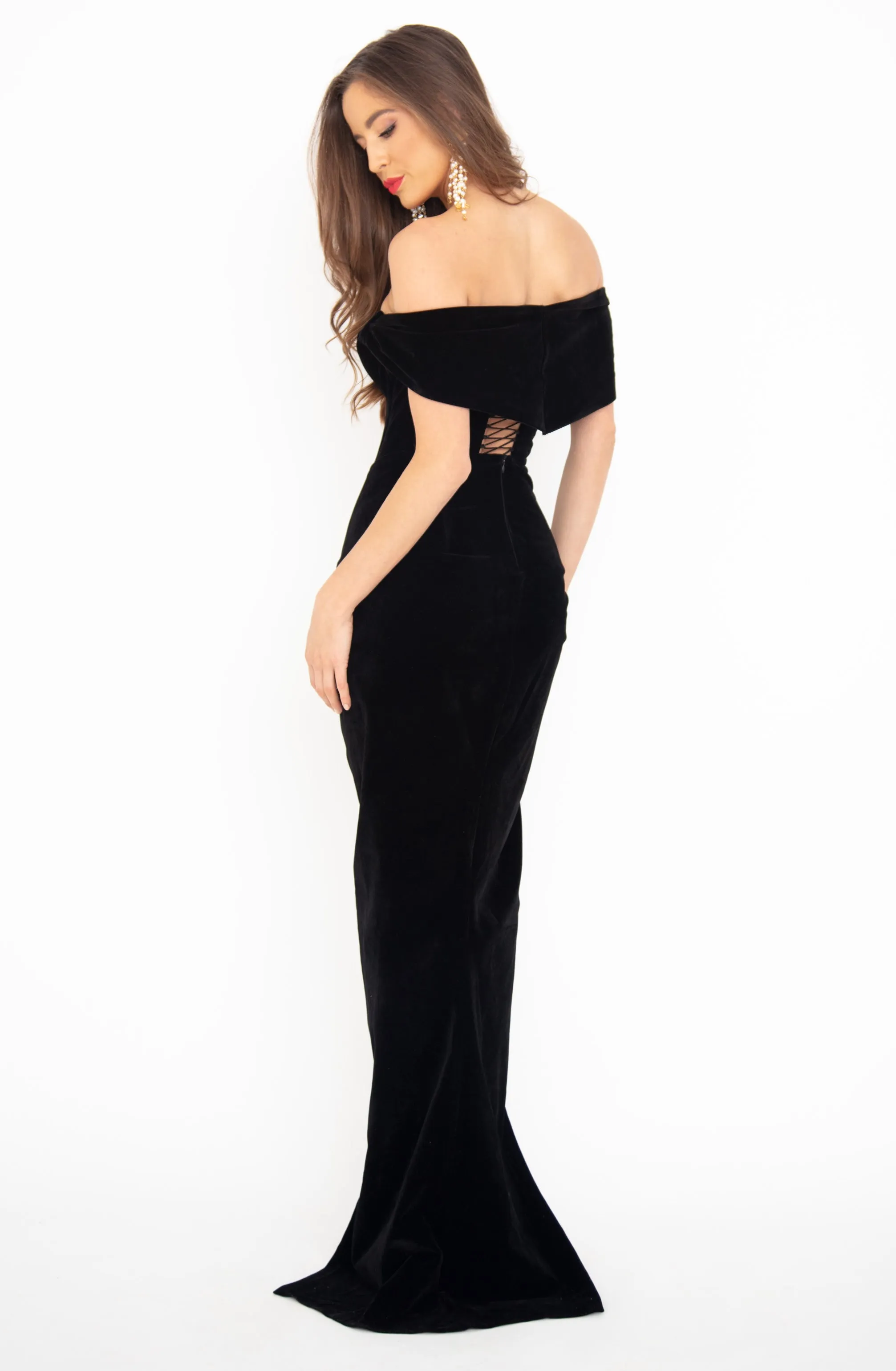Midnight Velvet Gown by  Lia Stublla