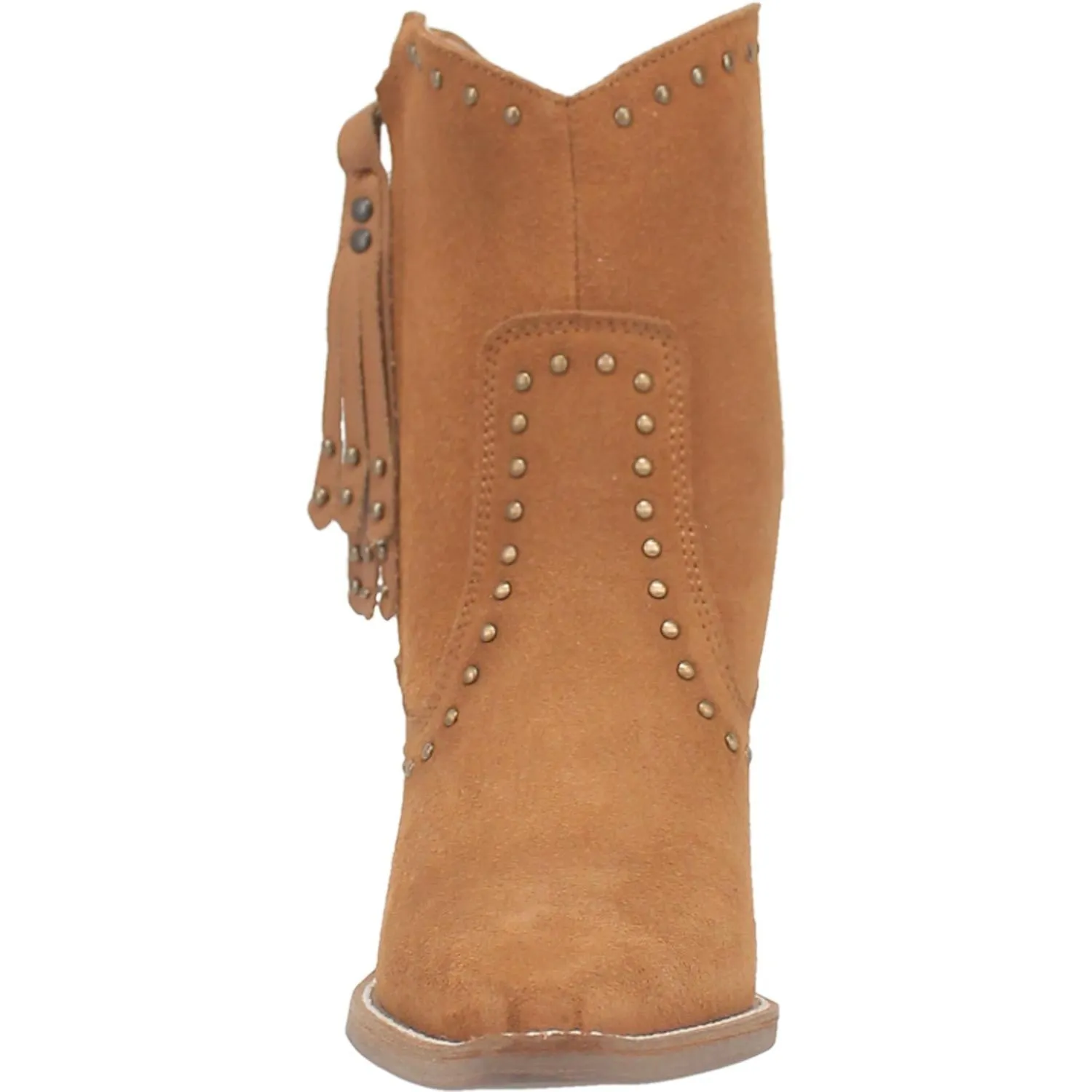 Online Exclusive | Dingo | Classy N Sassy Leather Bootie in Camel Brown Suede  **PREORDER
