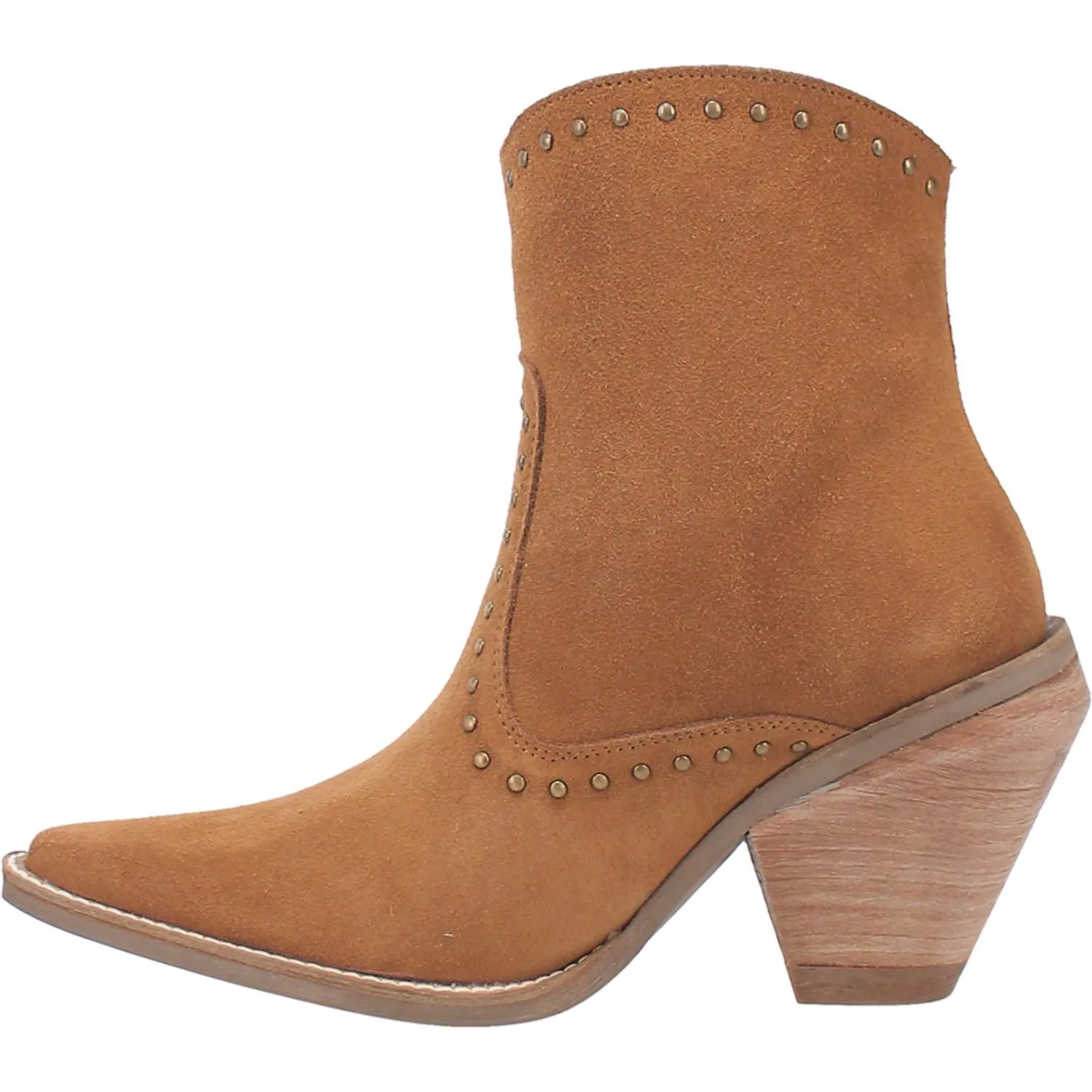 Online Exclusive | Dingo | Classy N Sassy Leather Bootie in Camel Brown Suede  **PREORDER