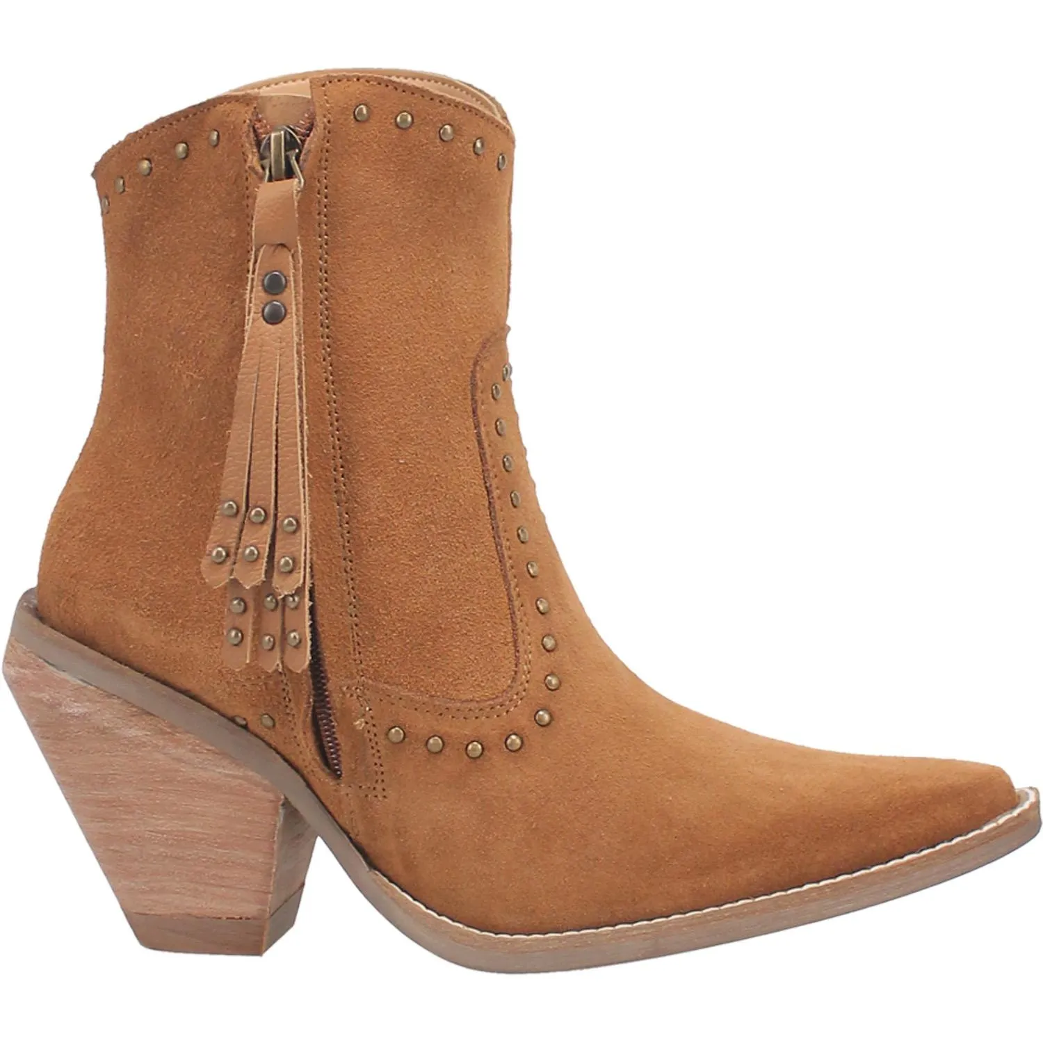 Online Exclusive | Dingo | Classy N Sassy Leather Bootie in Camel Brown Suede  **PREORDER