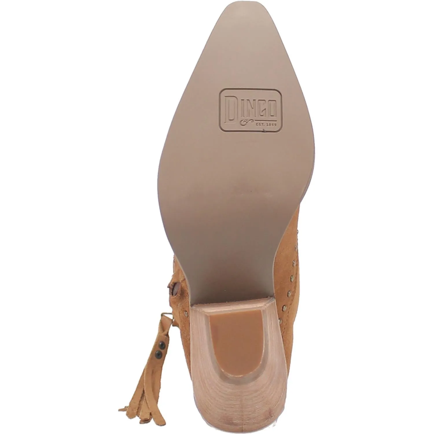 Online Exclusive | Dingo | Classy N Sassy Leather Bootie in Camel Brown Suede  **PREORDER