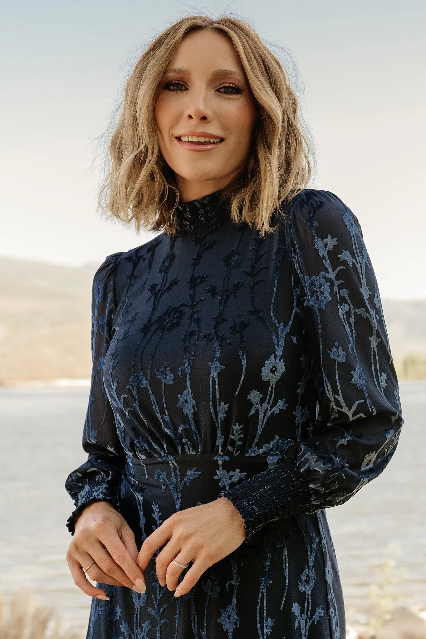 Penelope Velvet Maxi Dress | Midnight Blue