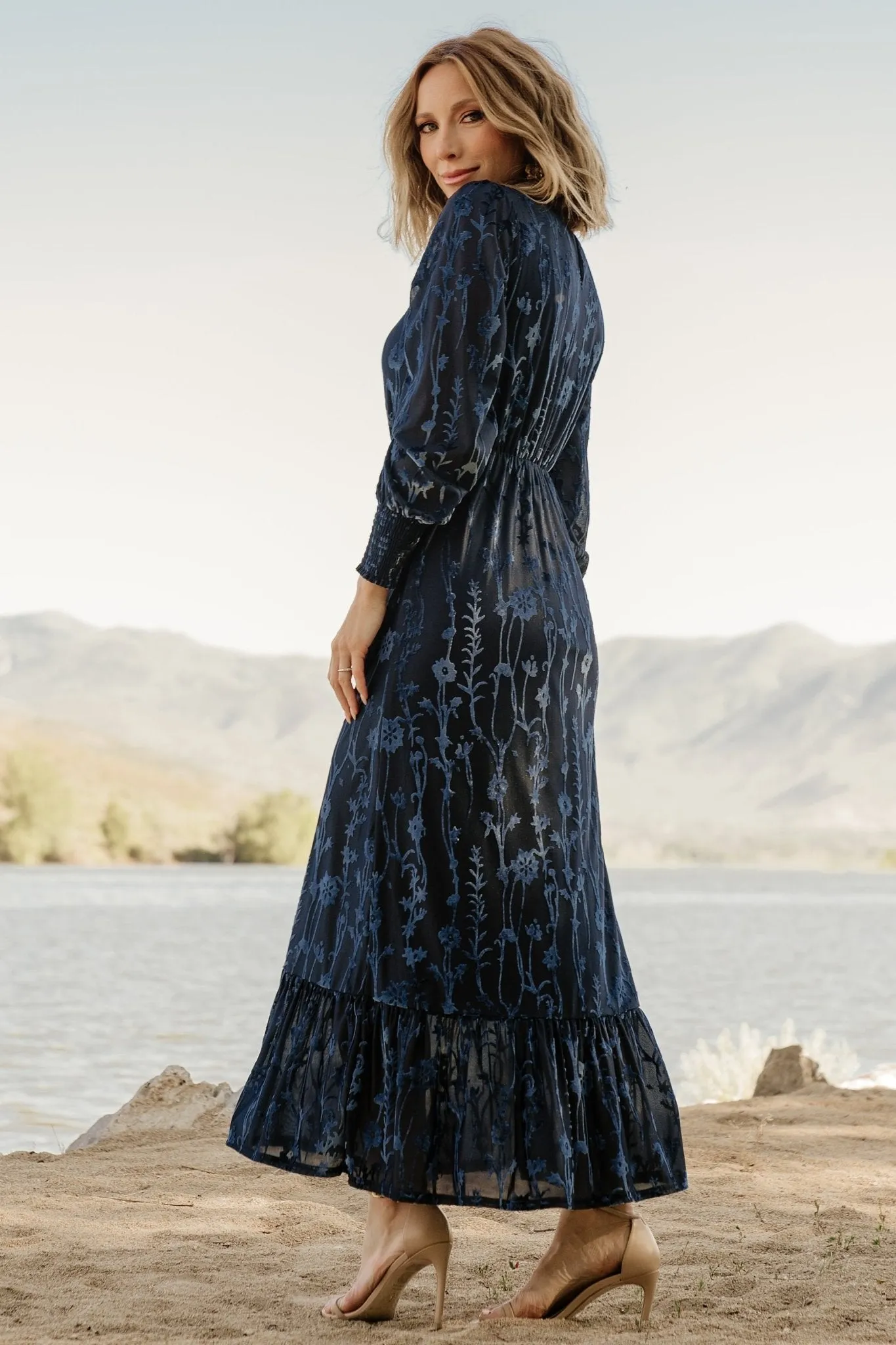 Penelope Velvet Maxi Dress | Midnight Blue