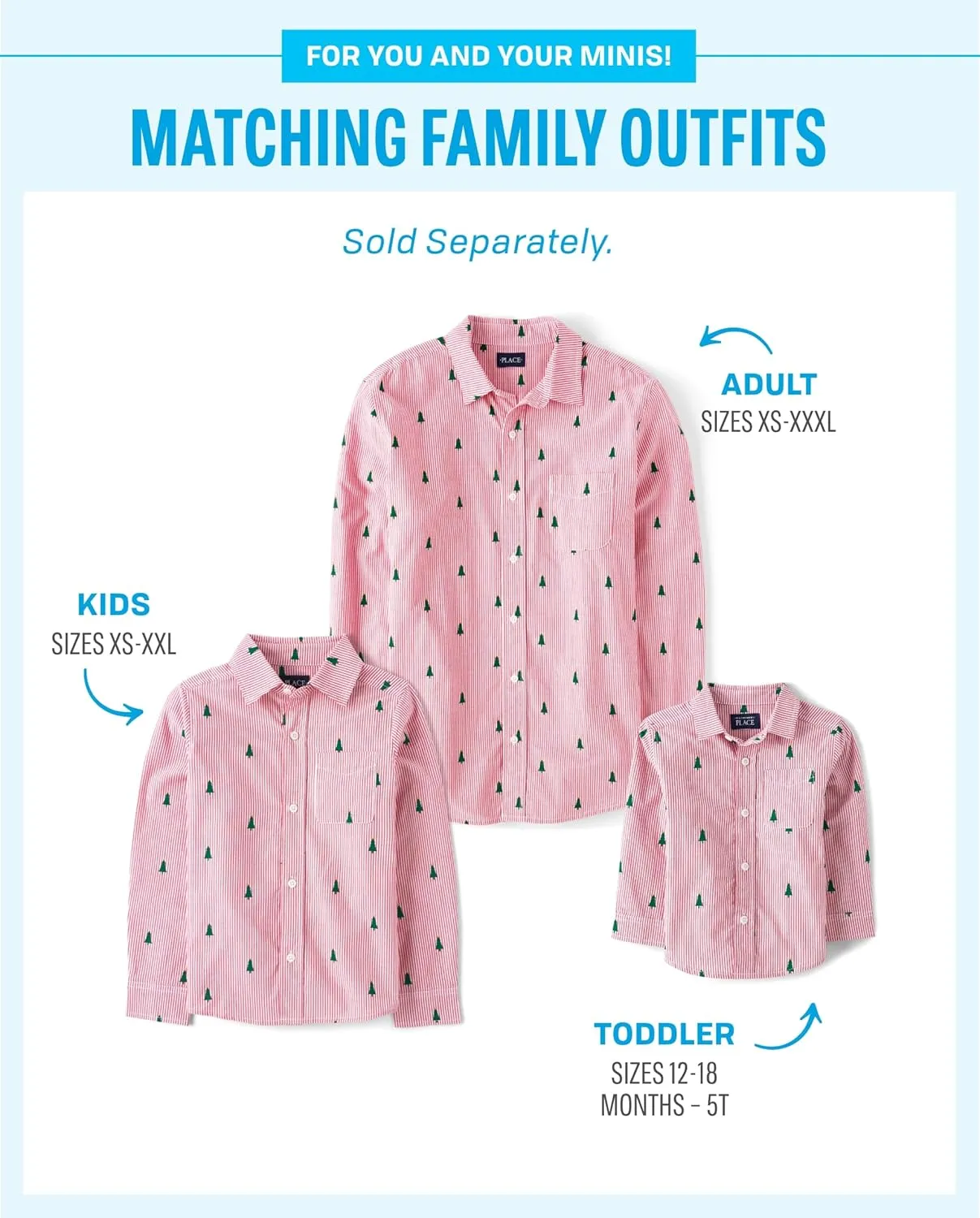 The Children's Place Men's Long Sleeve Button Up Shirt