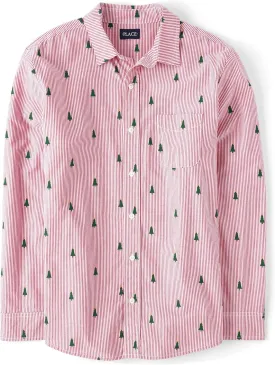 The Children's Place Men's Long Sleeve Button Up Shirt