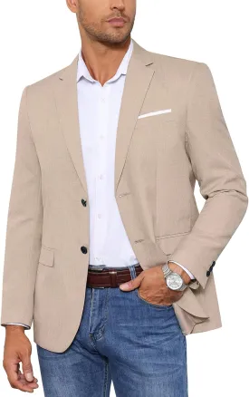 TURETRENDY Men's Casual Blazer Sport Coat Lightweight Two Button Business Jackets