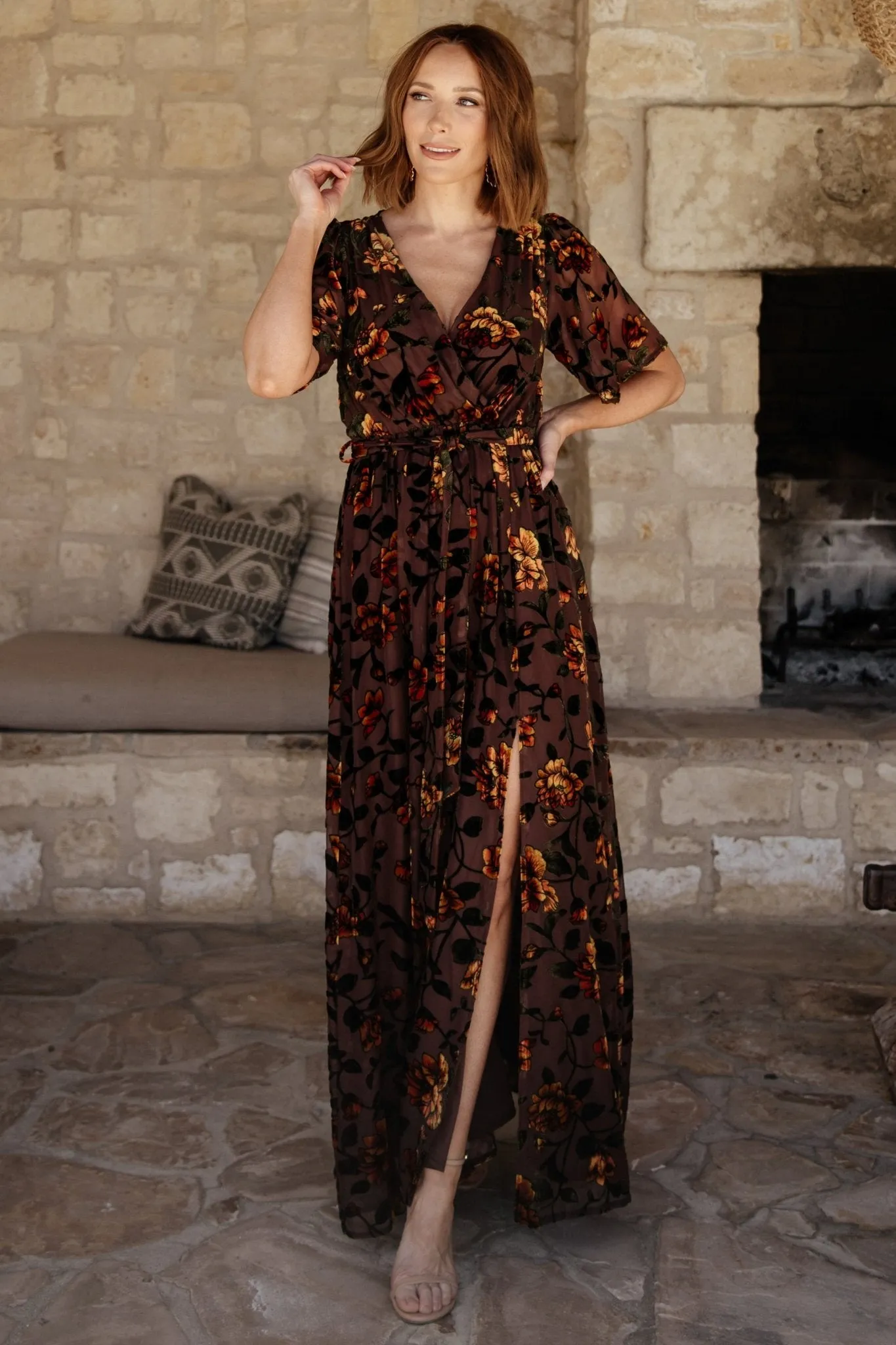 Uma Velvet Maxi Dress | Clove   Amber Floral