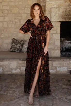 Uma Velvet Maxi Dress | Clove   Amber Floral