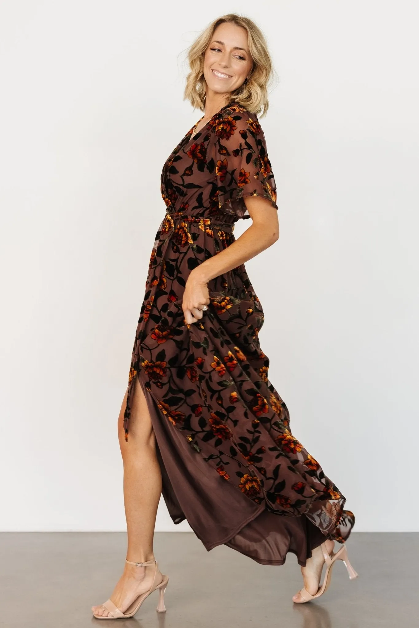 Uma Velvet Maxi Dress | Clove   Amber Floral