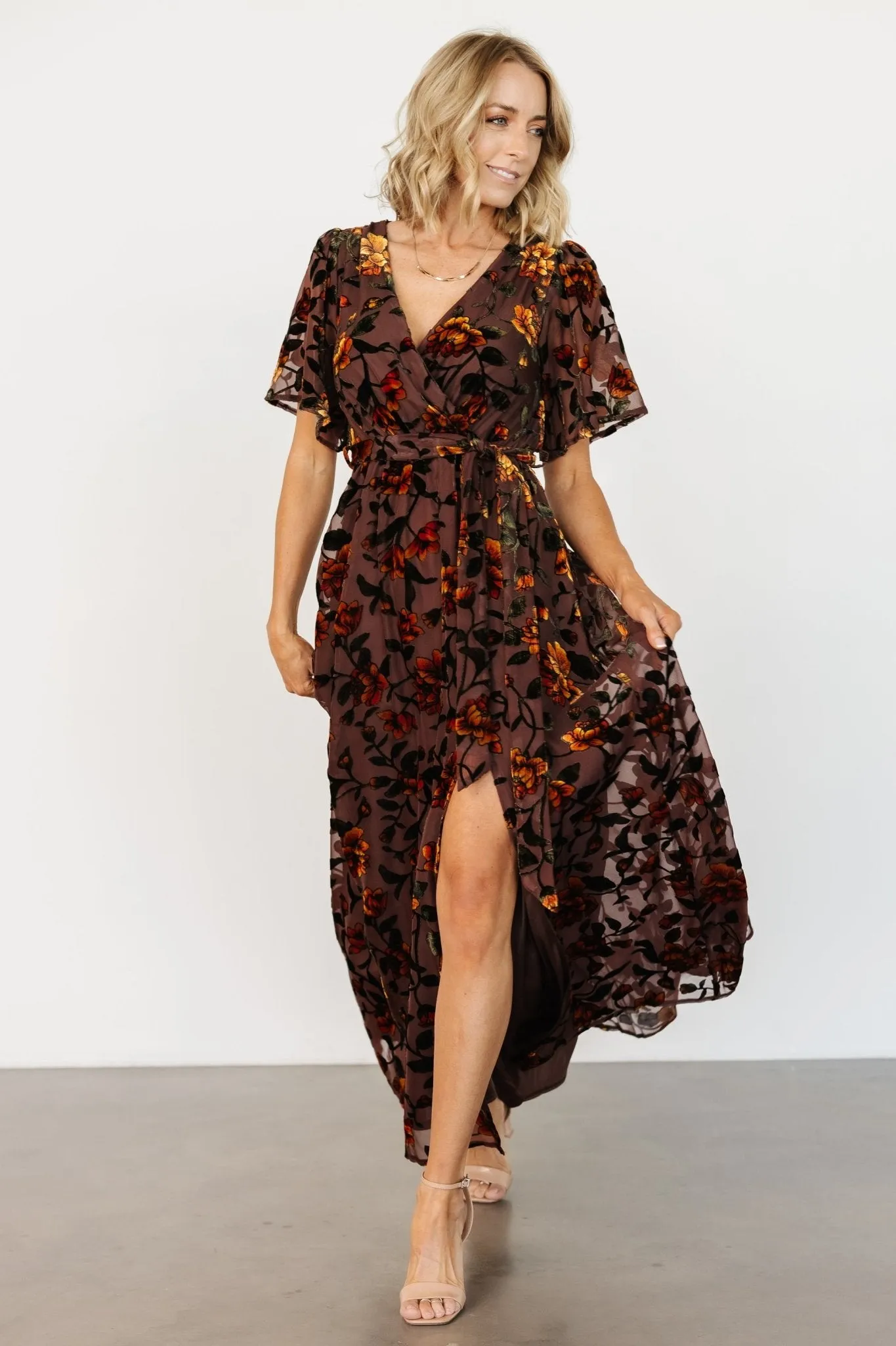 Uma Velvet Maxi Dress | Clove   Amber Floral
