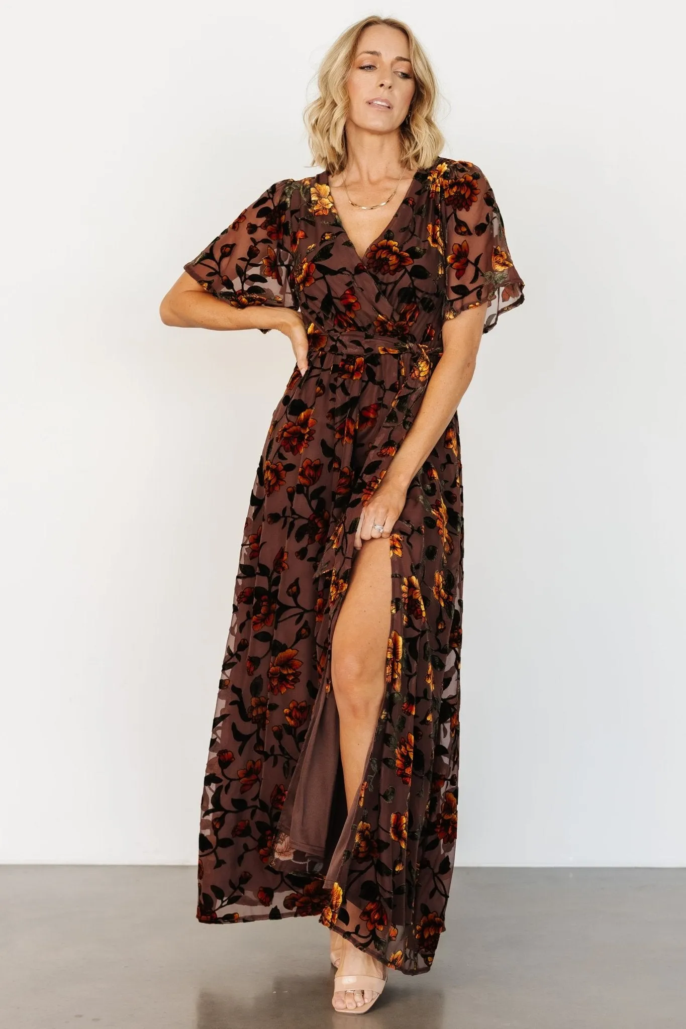 Uma Velvet Maxi Dress | Clove   Amber Floral