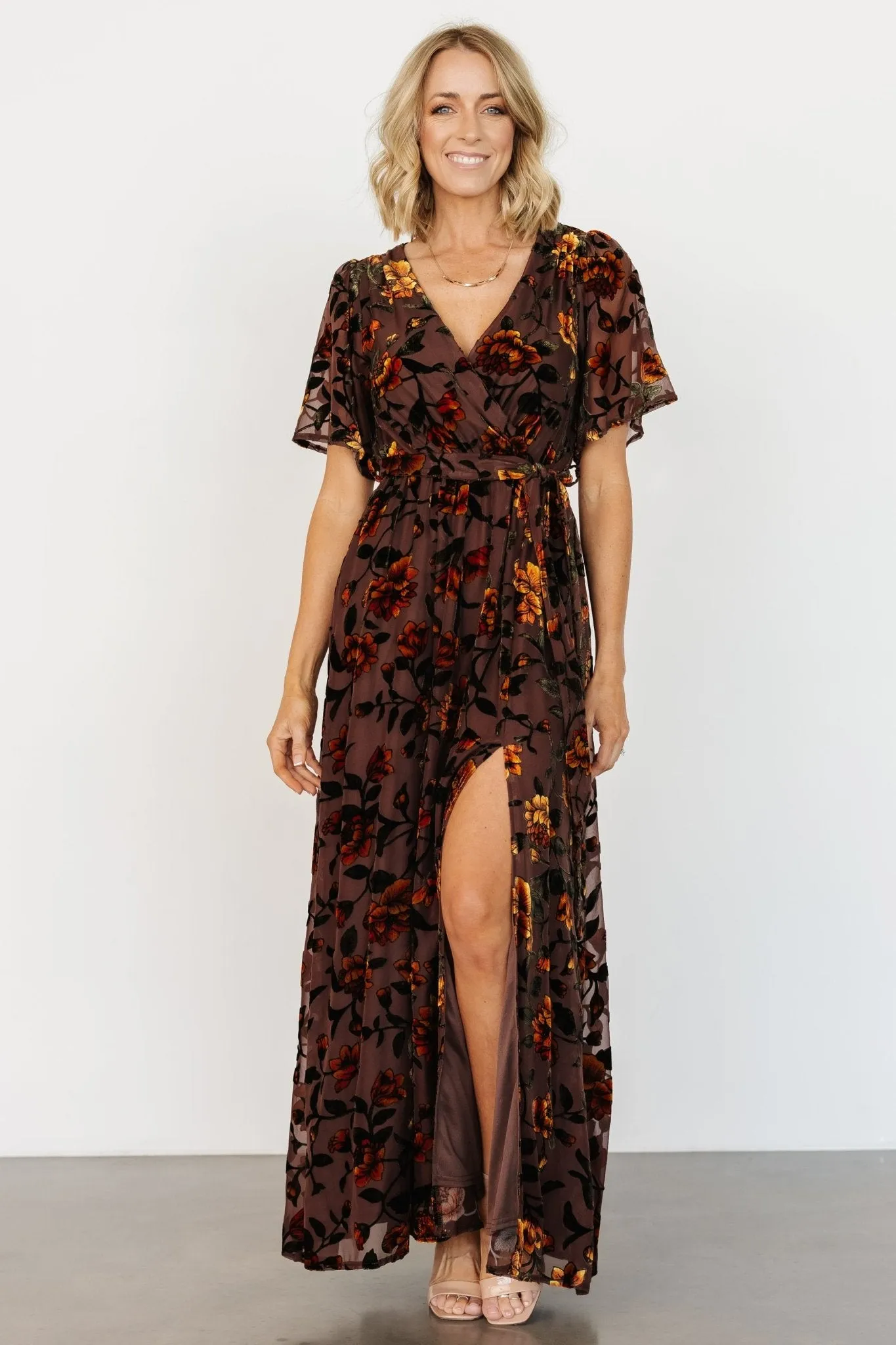 Uma Velvet Maxi Dress | Clove   Amber Floral