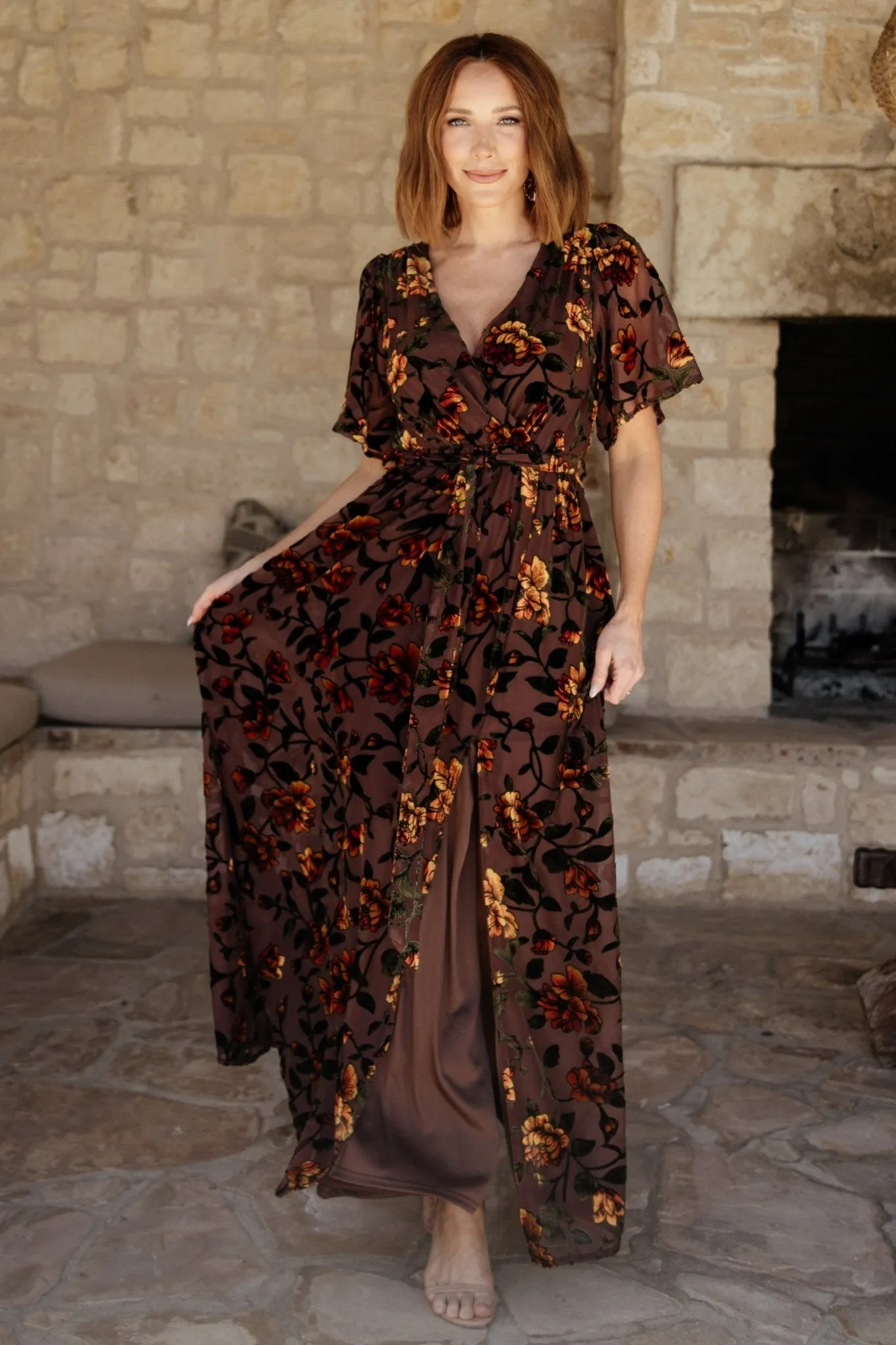 Uma Velvet Maxi Dress | Clove   Amber Floral