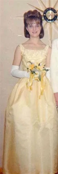 Vintage 1960s Lemon Yellow Beaded Gown Maxi Dress