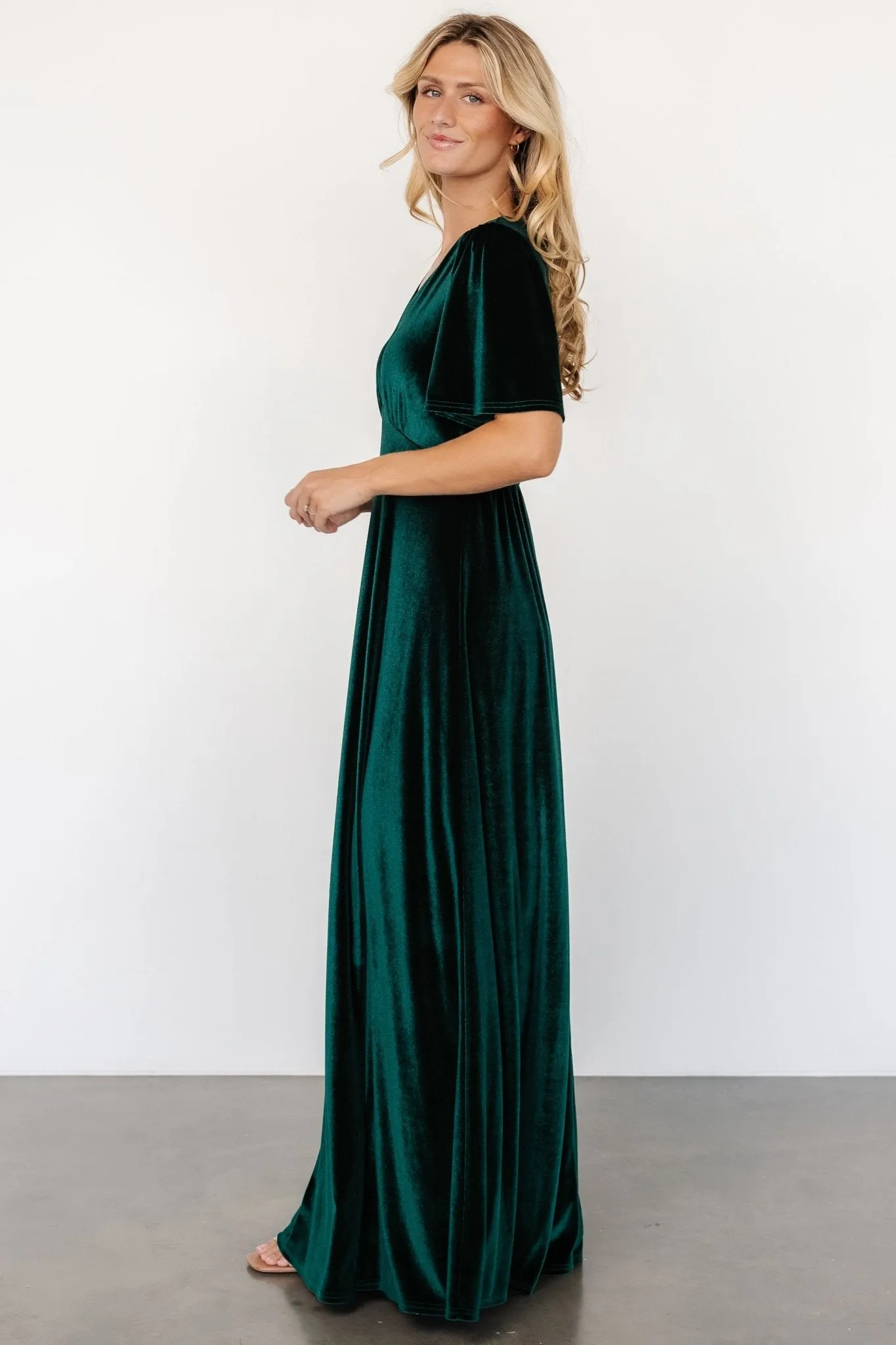 Vivian Velvet Maxi Dress | Emerald