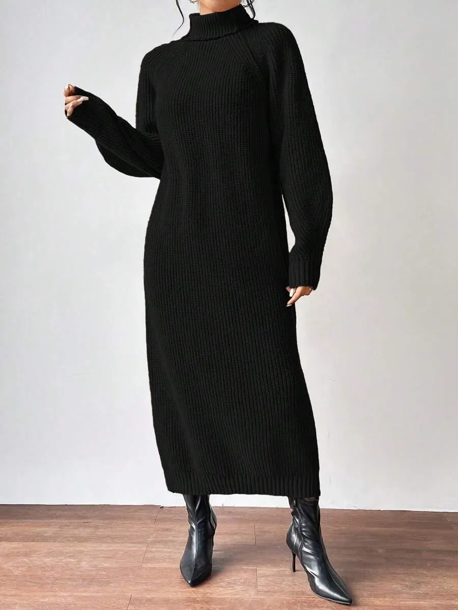 Women's Winter Sweater Dress Oversized Long Sleeve Knit Loose Pullover Maxi Bell