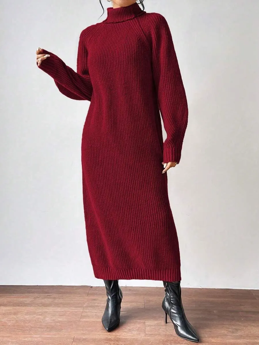 Women's Winter Sweater Dress Oversized Long Sleeve Knit Loose Pullover Maxi Bell