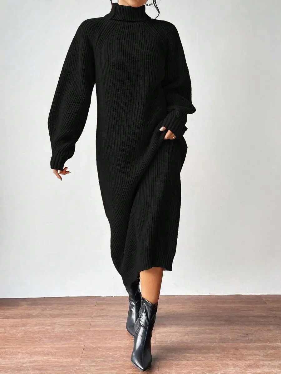Women's Winter Sweater Dress Oversized Long Sleeve Knit Loose Pullover Maxi Bell