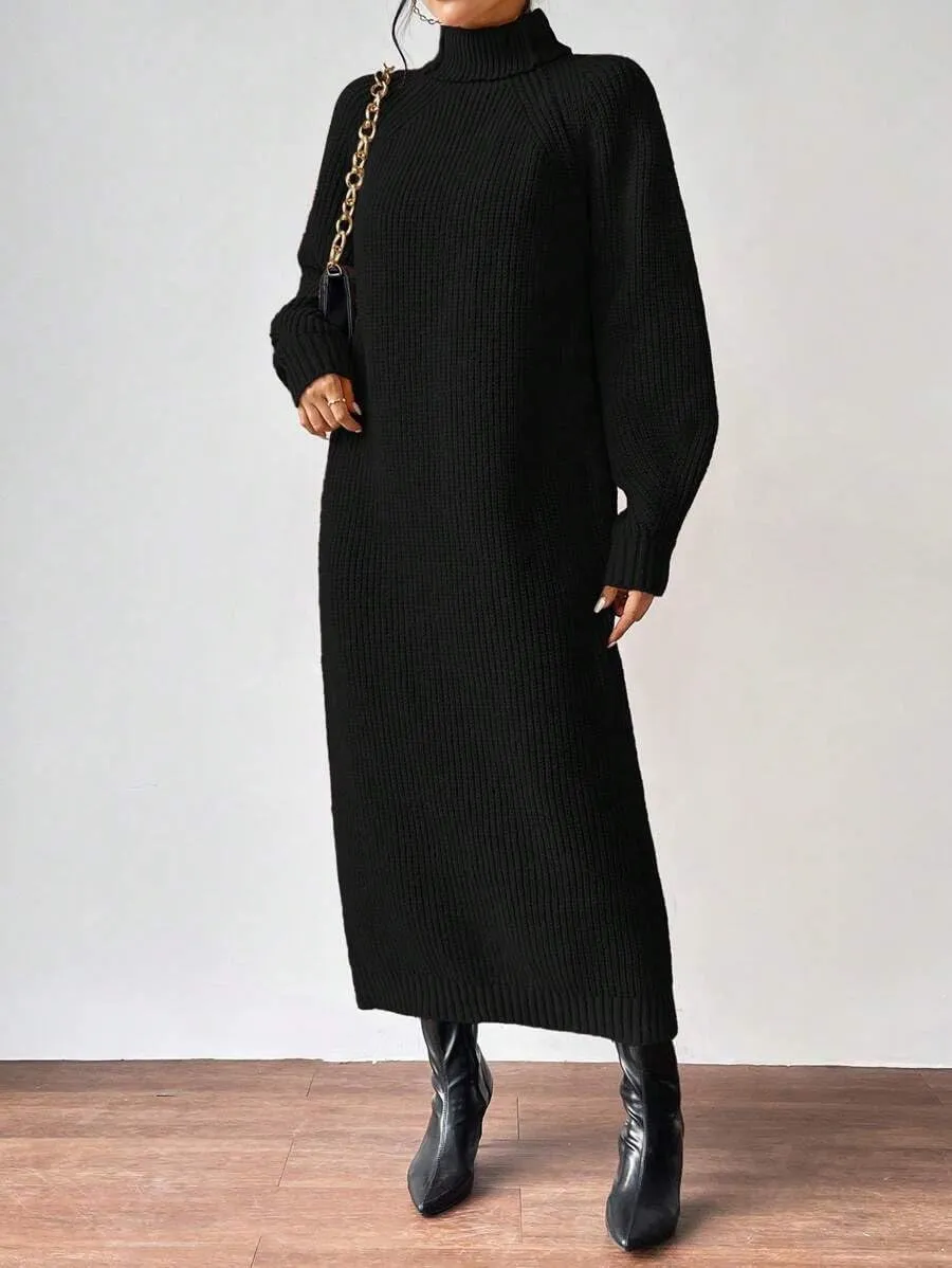 Women's Winter Sweater Dress Oversized Long Sleeve Knit Loose Pullover Maxi Bell