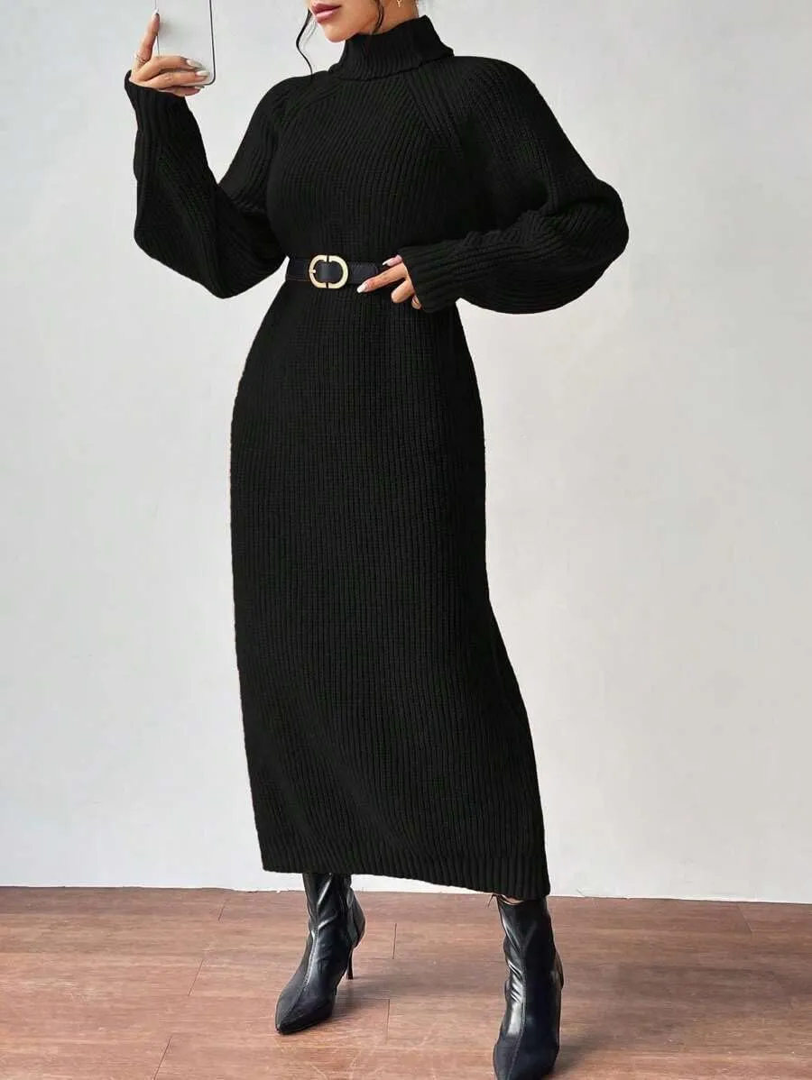 Women's Winter Sweater Dress Oversized Long Sleeve Knit Loose Pullover Maxi Bell