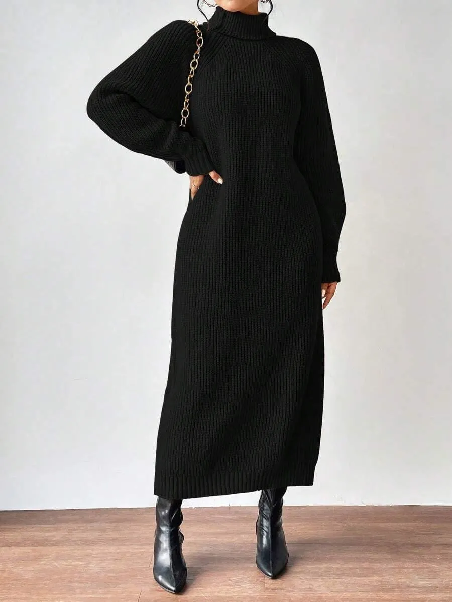 Women's Winter Sweater Dress Oversized Long Sleeve Knit Loose Pullover Maxi Bell