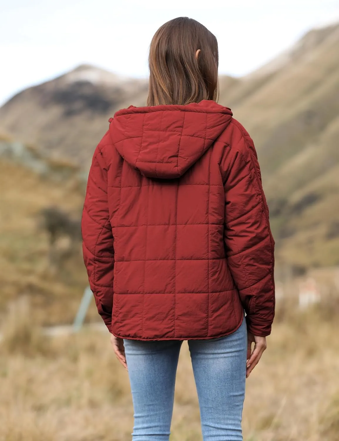 Yidarer Women's Lightweight Pullover Puffer Jacket Hooded Oversized Warm Quilted Padded Hoodies Coat