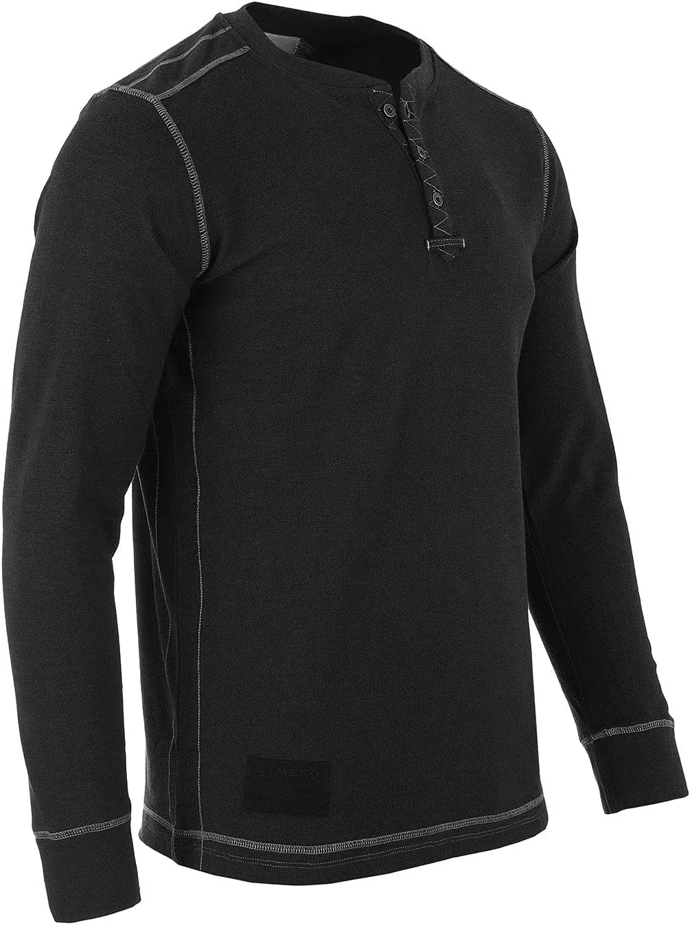 ZIMEGO Men's Long Sleeve Waffle Henley Lightweight Thermal Pullover T-Shirts