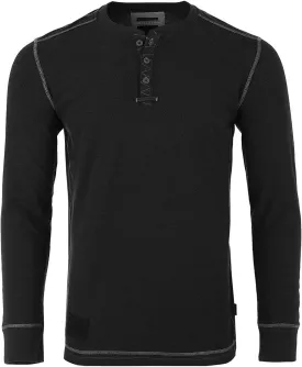 ZIMEGO Men's Long Sleeve Waffle Henley Lightweight Thermal Pullover T-Shirts